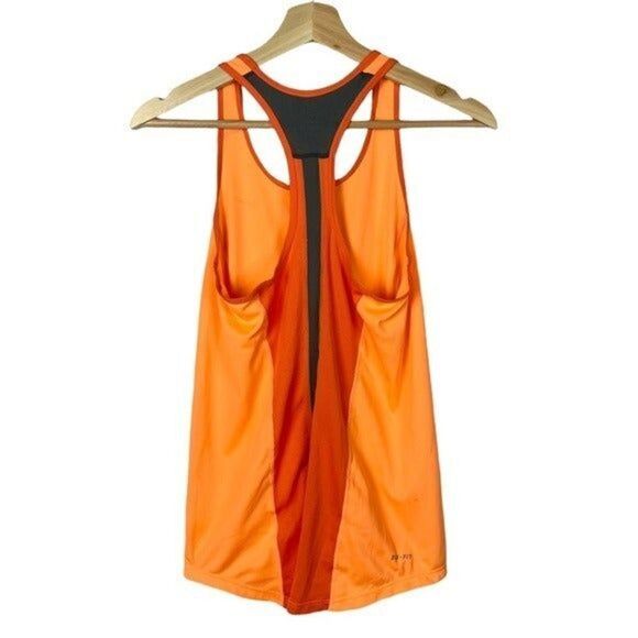 Nike Dri-Fit Orange Scoop Neck Racerback Athletic Tank Top S - Picture 2 of 4